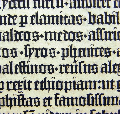 medieval blackletter text